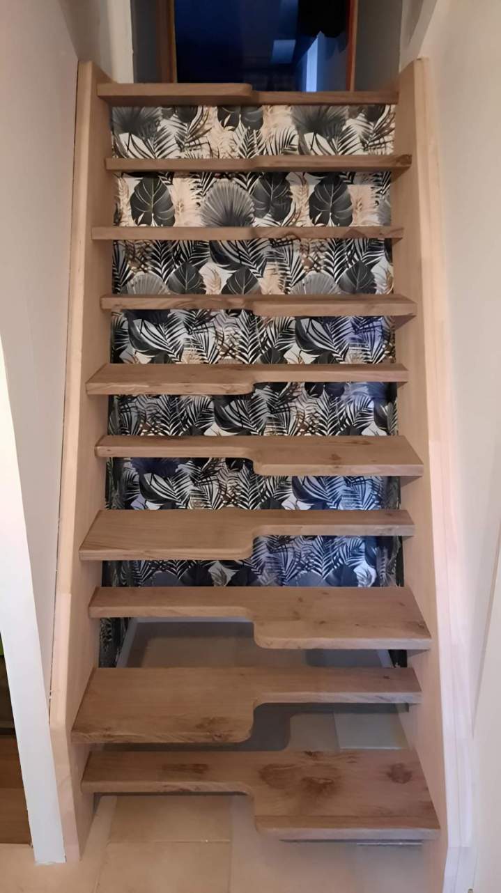 Escalier à pas japonais posé La Roche-sur-Yon